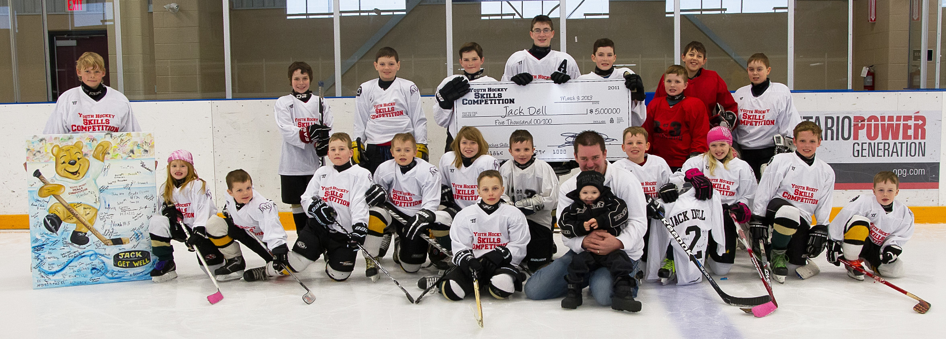 Youth Hockey Skills Competition (2013) — Jack Dell $5,000 cheque presentation